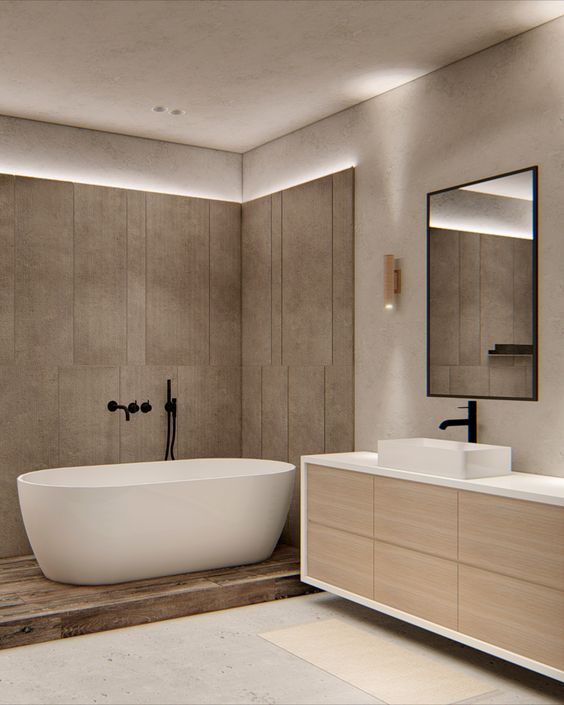 Ванная комната в стиле минимализм Идеи современного интерьера | Master bathroom design ideas modern wood interior