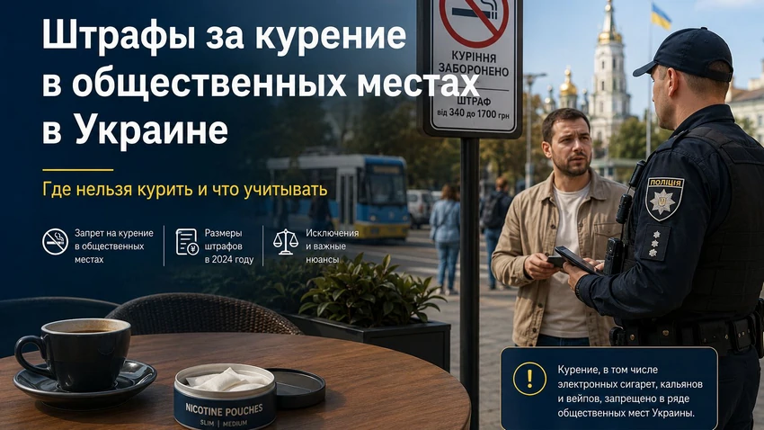 Штрафы за курение в общественных местах в Украине: где нельзя курить и что учитывать