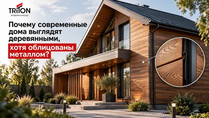 Почему современные дома выглядят деревянными, хотя облицованы металлом? Почему современные дома выглядят деревянными, хотя облицованы металлом?