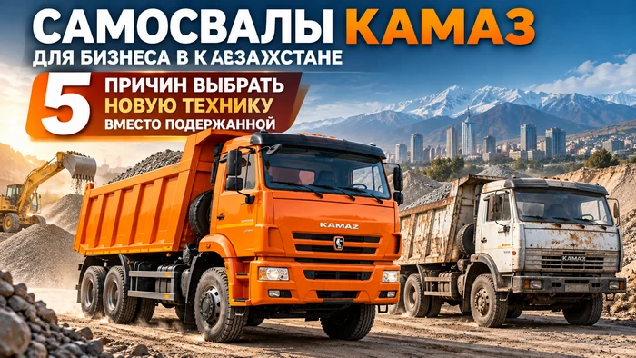 Самосвалы КАМАЗ для бизнеса в Казахстане: 5 причин выбрать новую технику вместо подержанной Самосвалы КАМАЗ для бизнеса в Казахстане